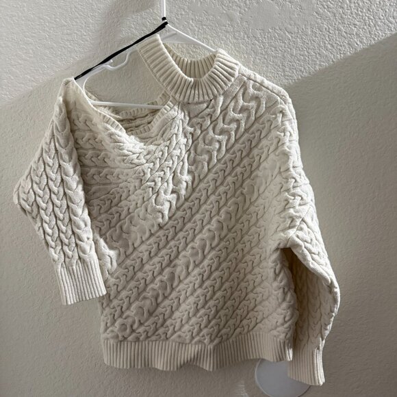 Forever 21 Women sweater off shoulder beige / off white size S - Picture 3 of 3